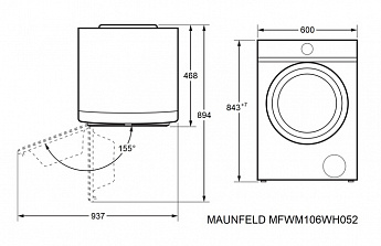 картинка Стиральная машина Maunfeld MFWM106WH052 
